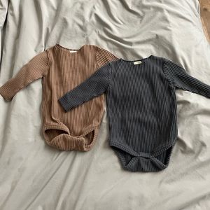 MONBEBE knit long sleeve onesie